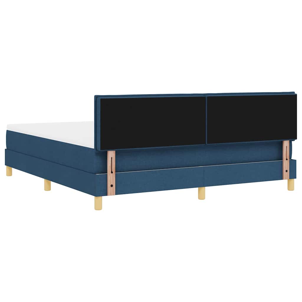LED Box Spring Bed met hoofdeinde Blauw 180 x 200 cm Stof