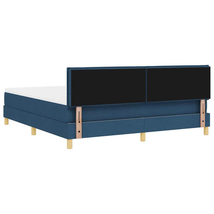 LED Box Spring Bed met hoofdeinde Blauw 180 x 200 cm Stof