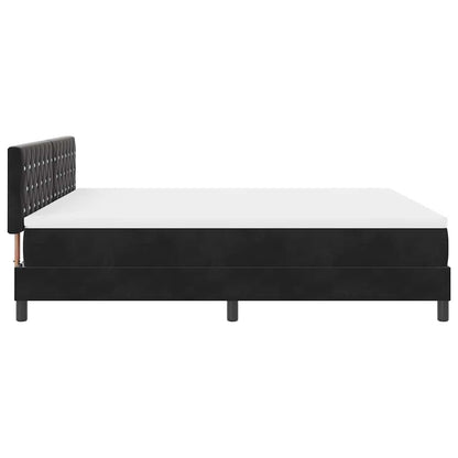 LED Box Spring Bed met matras Zwart 180 x 200 cm Fluweel