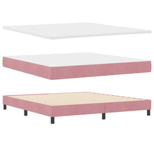 Boxspring bed met hoofdeinde Roze 180 x 200 cm Fluweel