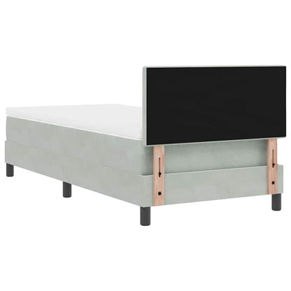 LED Box Spring Bed Lichtgrijs 80 x 200 cm Fluweel