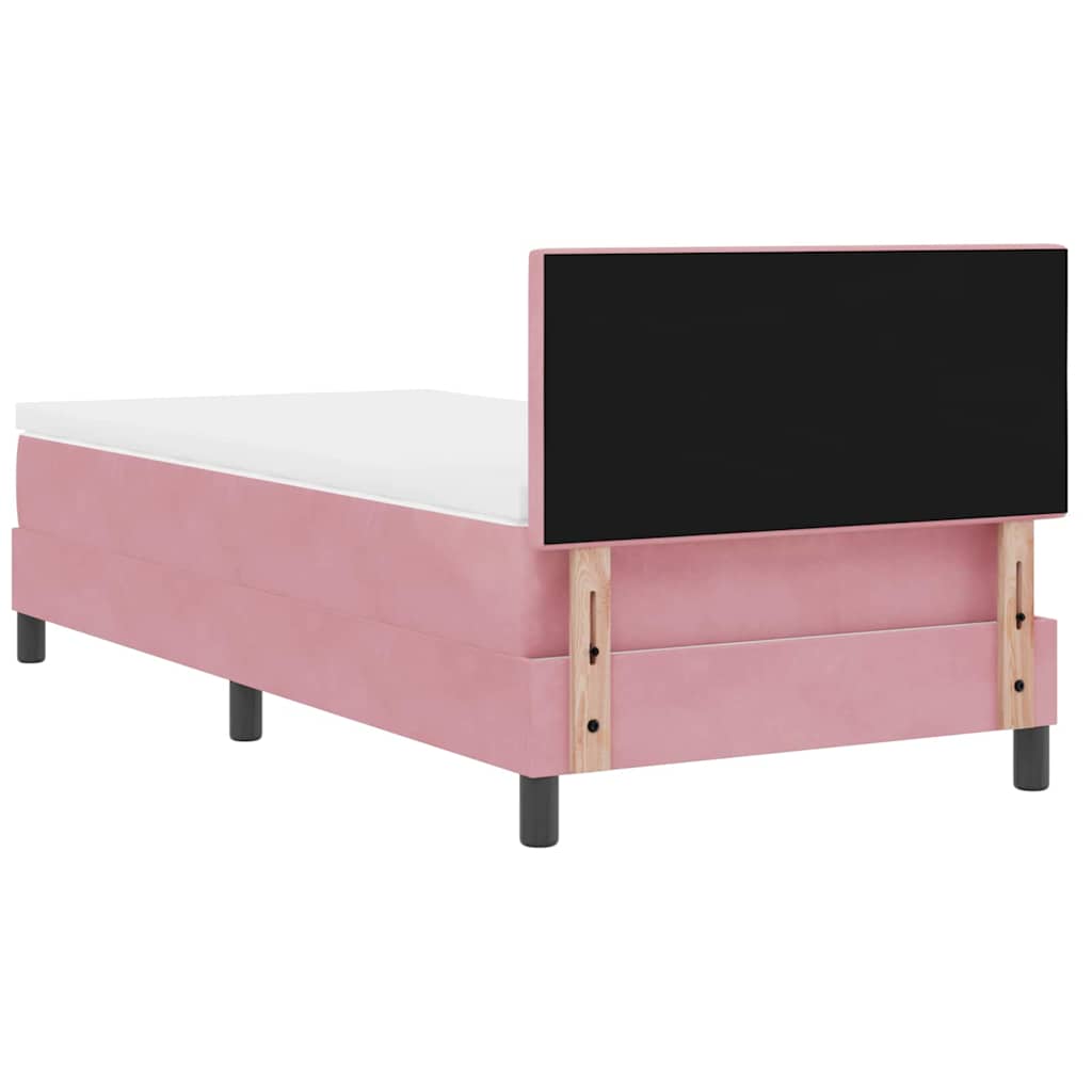 LED Box Spring Bed met hoofdeinde Roze 80 x 200 cm Fluweel