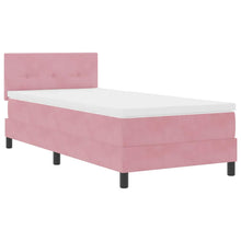 LED Box Spring Bed met hoofdeinde Roze 100 x 200 cm Fluweel