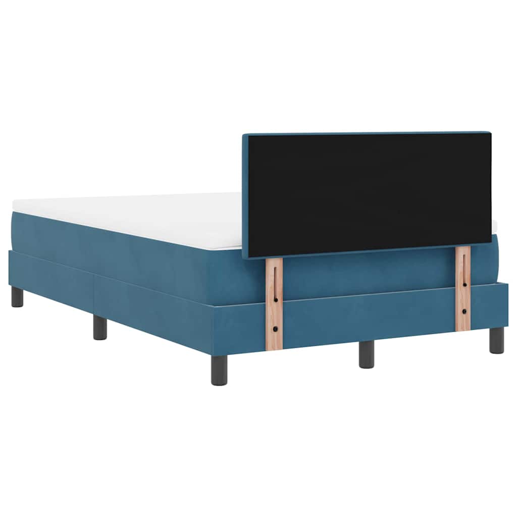 LED Box Spring Bed met hoofdeinde Blauw 120 x 190 cm Fluweel