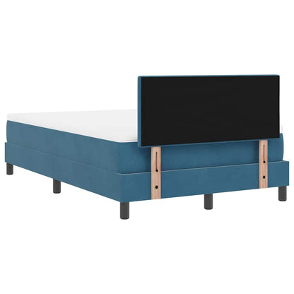 LED Box Spring Bed met hoofdeinde Blauw 120 x 190 cm Fluweel