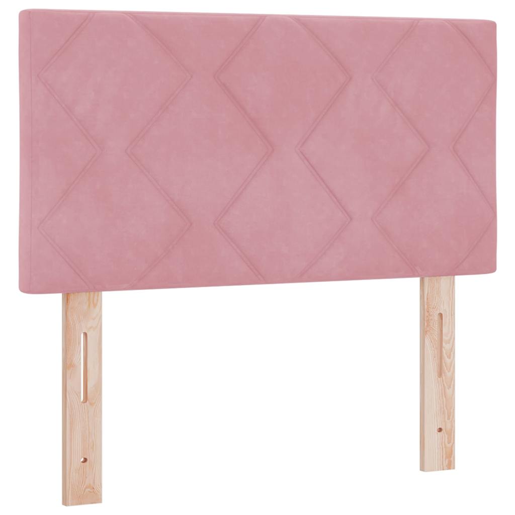 LED Box Spring Bed met hoofdeinde Roze 80 x 200 cm Fluweel