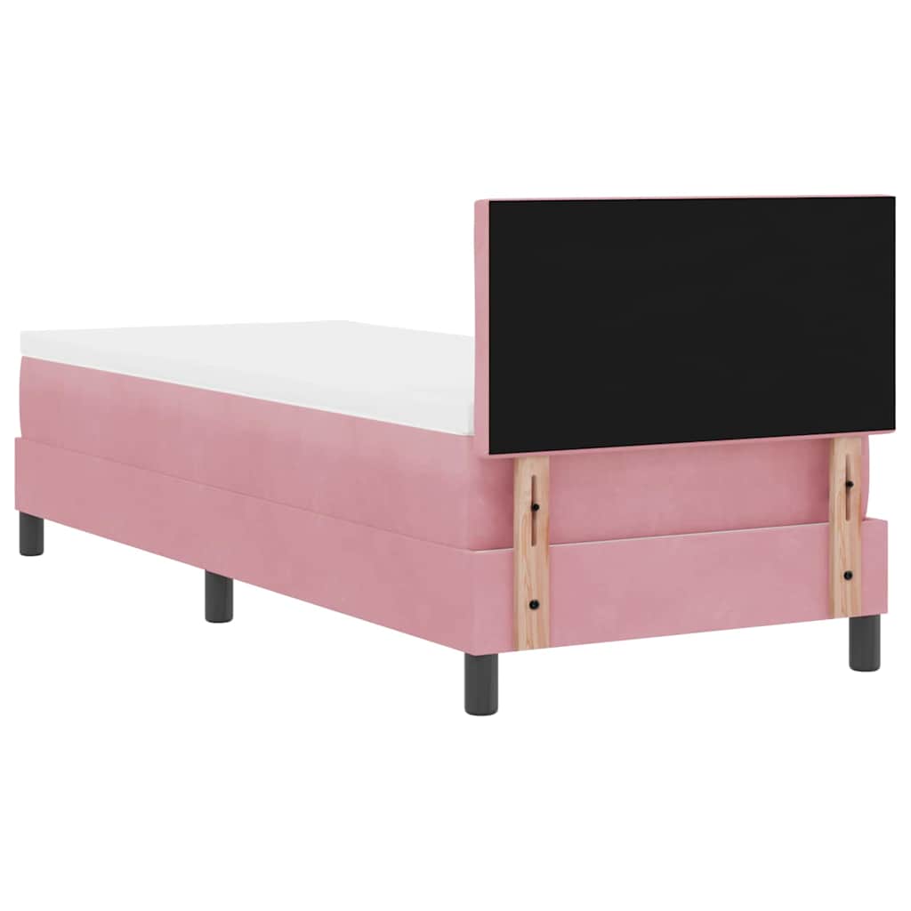 LED Box Spring Bed met hoofdeinde Roze 80 x 200 cm Fluweel