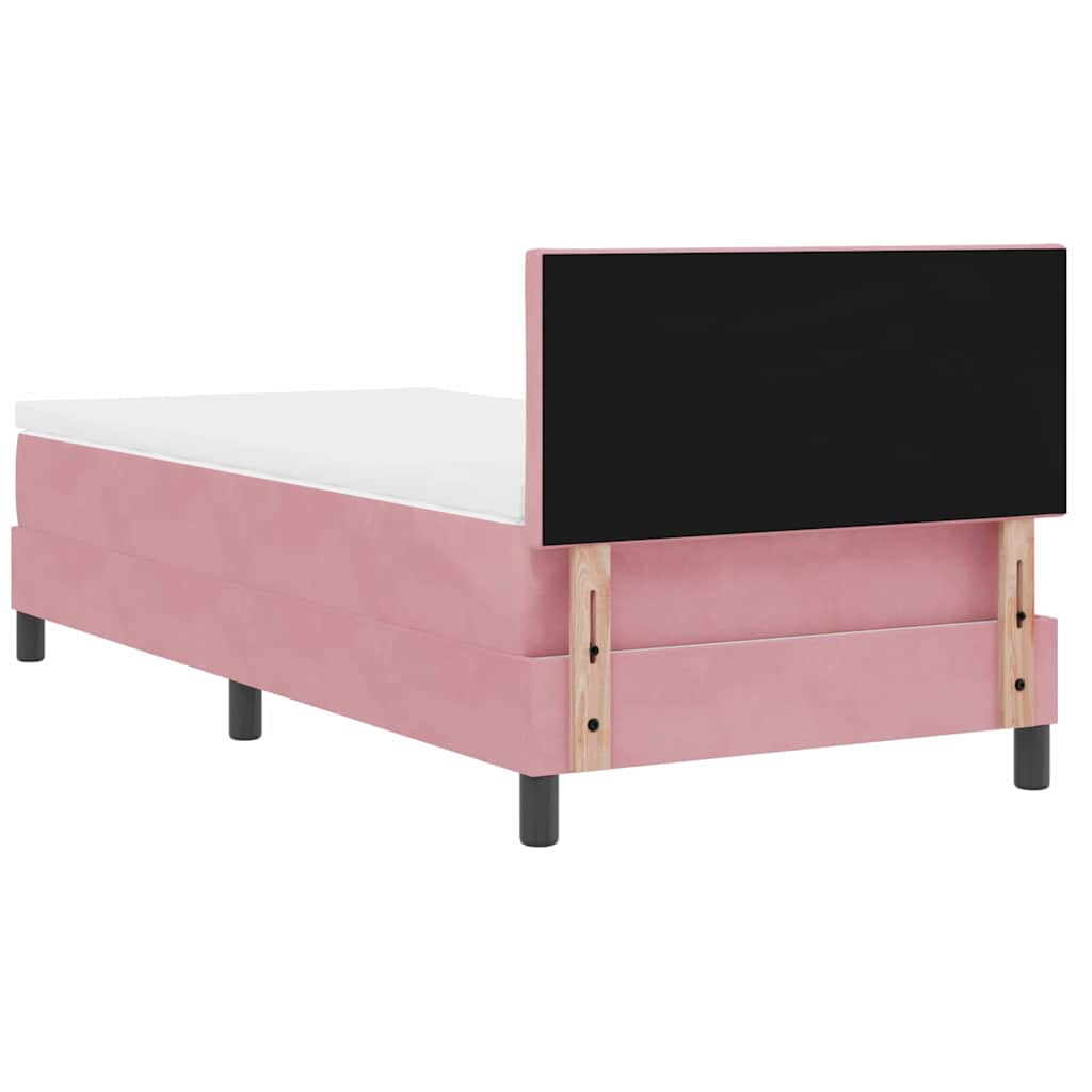 LED Box Spring Bed met hoofdeinde Roze 90 x 190 cm Fluweel