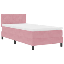 LED Box Spring Bed met hoofdeinde Roze 90 x 200 cm Fluweel