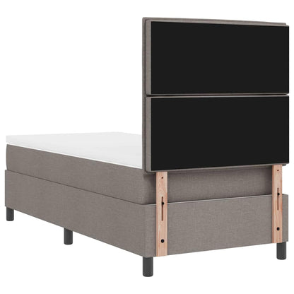 Boxspring bed met matras met LED Taupe 80 x 200 cm Stof