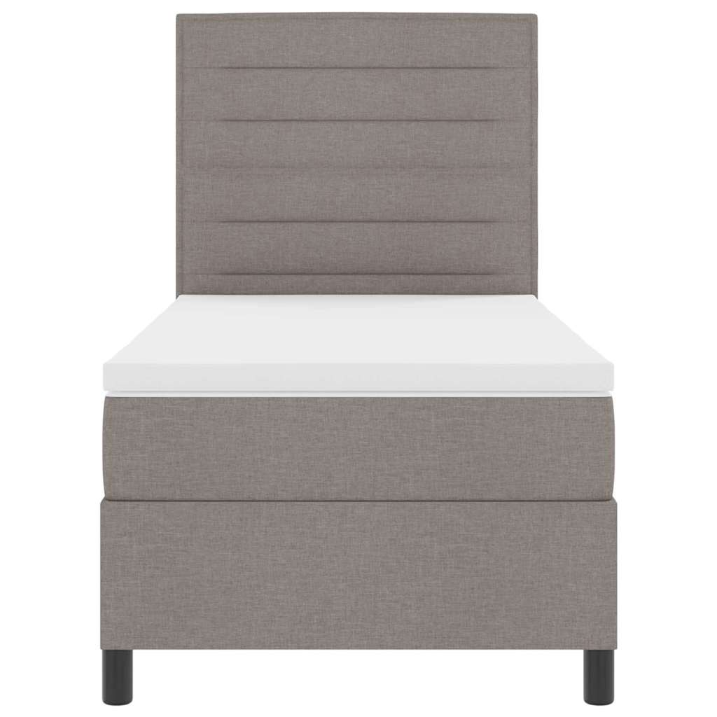 Boxspring bed met matras met LED Taupe 80 x 200 cm Stof