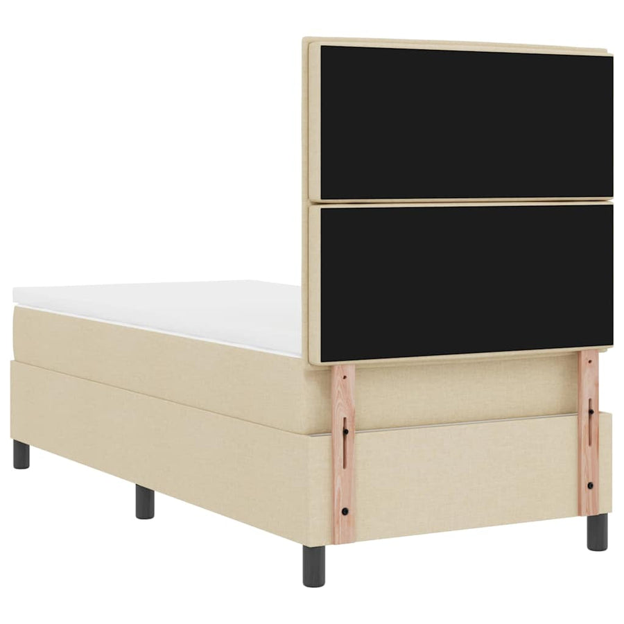Boxspring bed met matras met LED Crème 100 x 200 cm Stof
