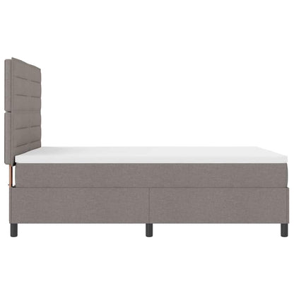 Boxspring bed met LED-stripverlichting Taupe 160 x 200 cm Stof