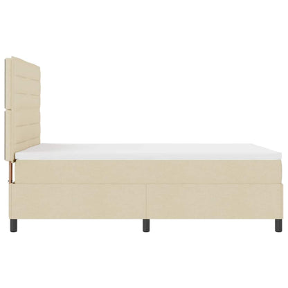 Boxspring bed met matras met LED Crème 160 x 200 cm Stof
