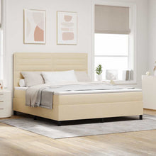 Boxspring bed met matras met LED Crème 180 x 200 cm Stof