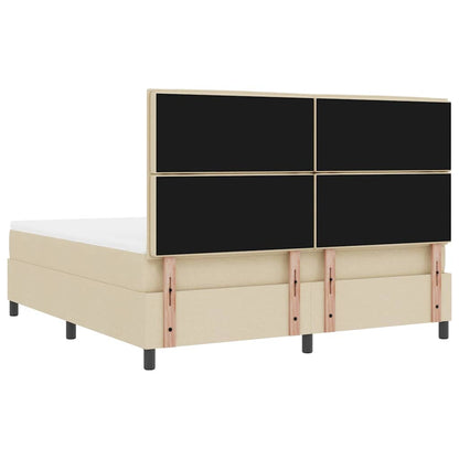 Boxspring bed met matras met LED Crème 180 x 200 cm Stof