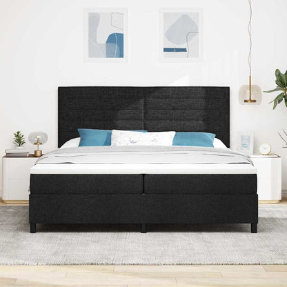 Boxspring bed met matras met LED Zwart 200 x 200 cm Stof
