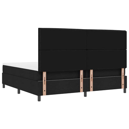 Boxspring bed met matras met LED Zwart 200 x 200 cm Stof