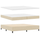 Boxspring bed 200x200 cm crème met matras en led