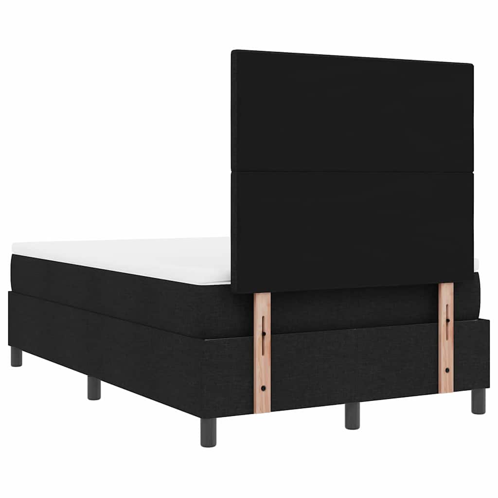 Boxspring bed met LED-stripverlichting Zwart 120 x 190 cm Stof