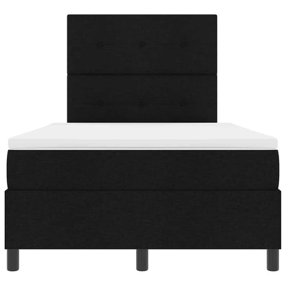 Boxspring bed met LED-stripverlichting Zwart 120 x 190 cm Stof