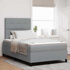 Boxspring bed 120x200 cm lichtgrijs met hoofdbord