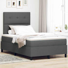 Boxspringbed 120x200 cm donkergrijs met hoofdeinde