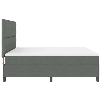 Boxspring bed met hoofdeinde Donkergrijs 180 x 200 cm Stof