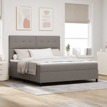 Boxspring bed met matras met hoofdeinde Taupe 180 x 200 cm Stof