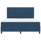 Boxspring bed 180x200 cm blauw met LED