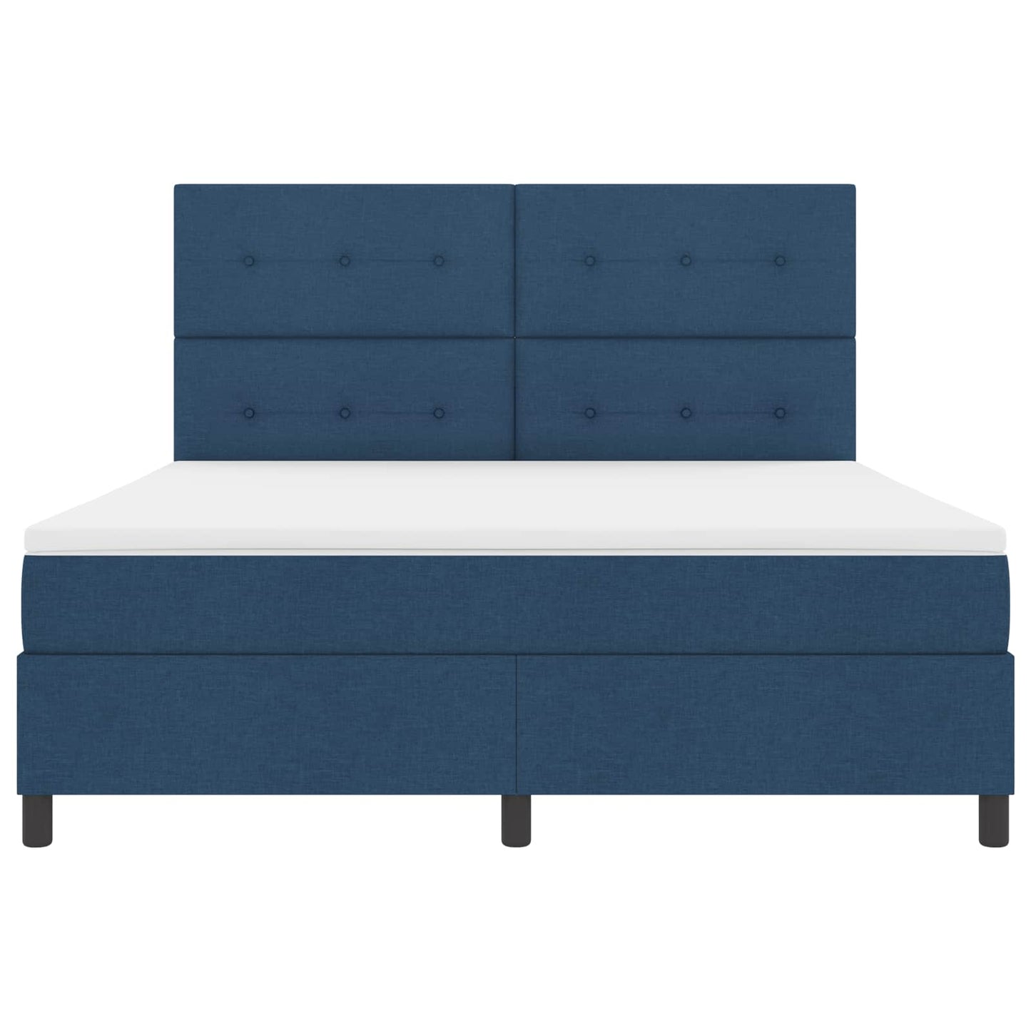 Boxspring bed met LED-stripverlichting Blauw 180 x 200 cm Stof