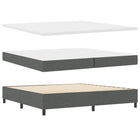 Boxspring bed 200x200 cm donkergrijs