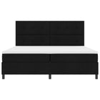 Boxspring bed 200x200 cm zwart met LED-strip