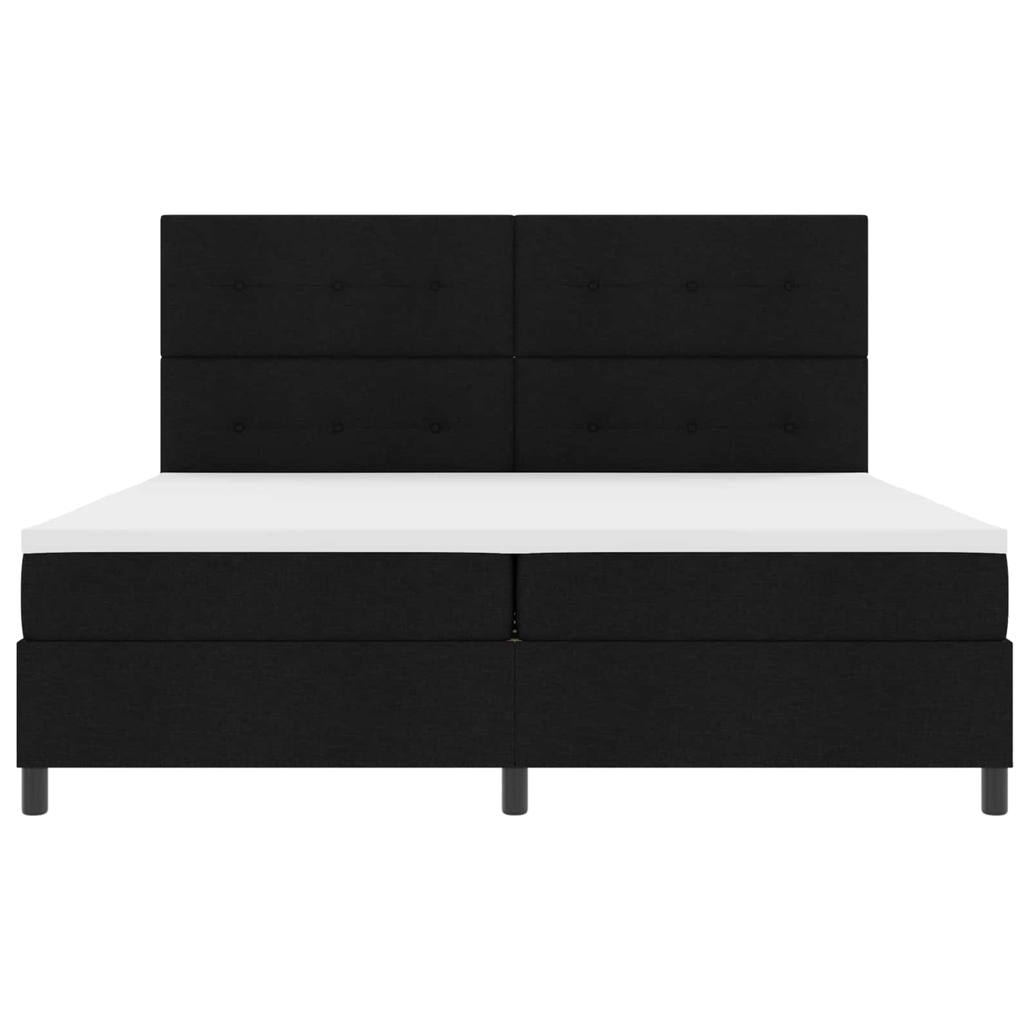 Boxspring bed met LED-stripverlichting Zwart 200 x 200 cm Stof