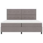 Boxspring bed taupe 200x200 cm met led strip