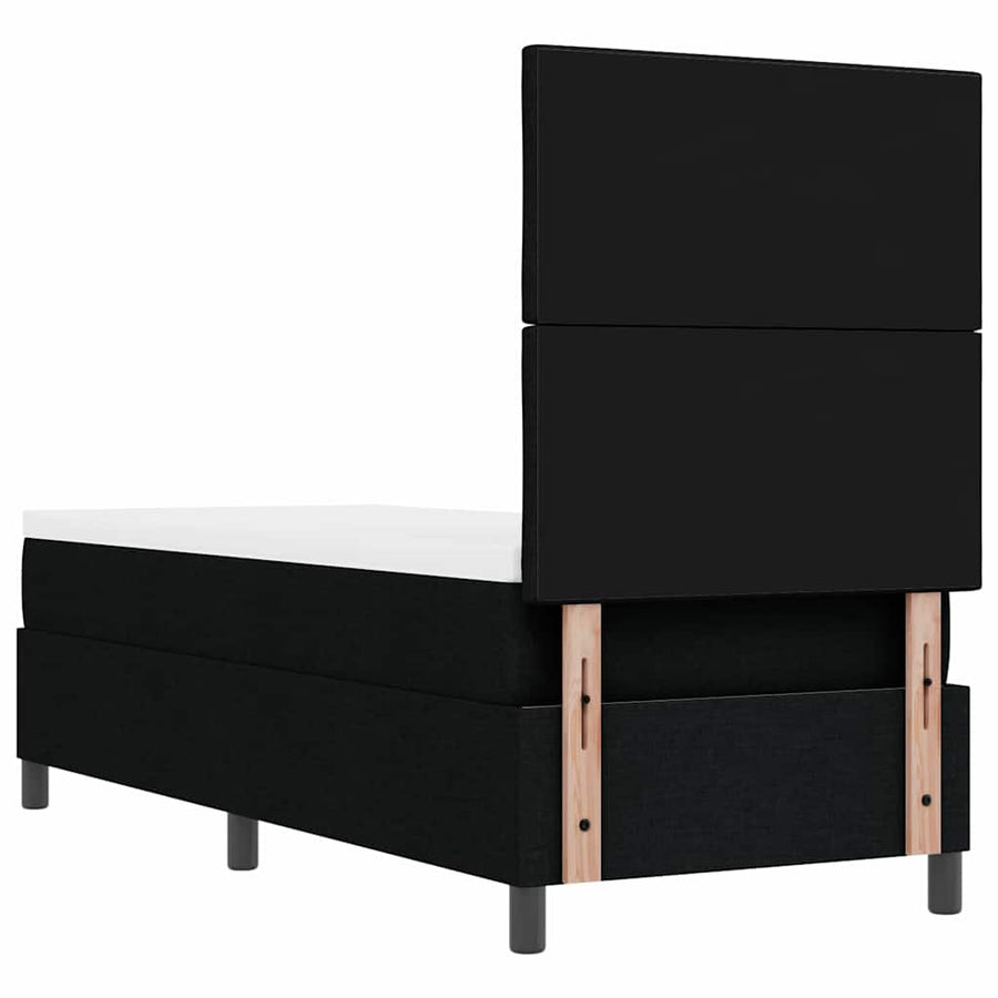 Boxspring bed met LED-stripverlichting Zwart 80 x 200 cm Stof