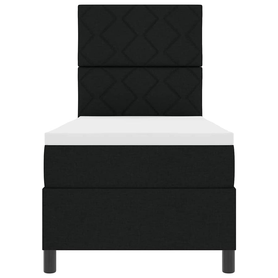 Boxspring bed met LED-stripverlichting Zwart 80 x 200 cm Stof