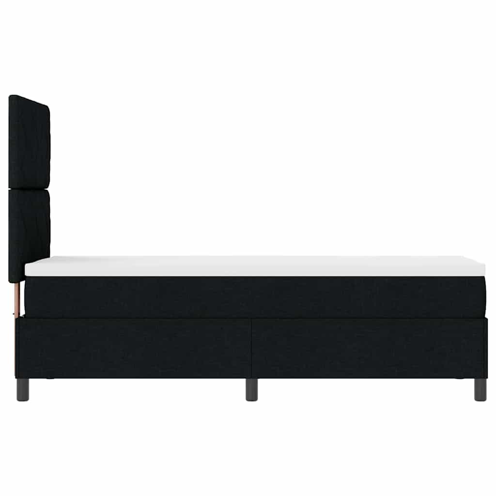 Boxspring bed met LED-stripverlichting Zwart 80 x 200 cm Stof