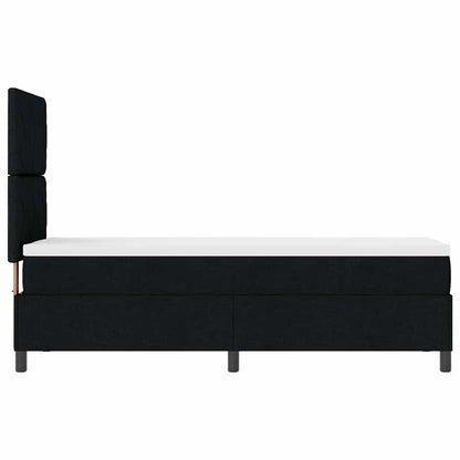 Boxspring bed met LED-stripverlichting Zwart 80 x 200 cm Stof