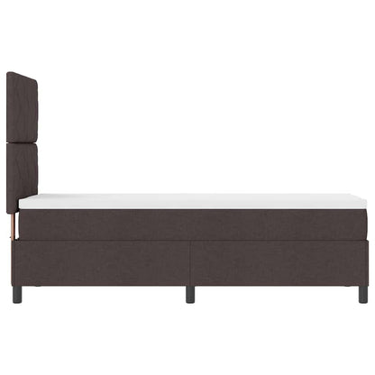 Boxspring bed met hoofdeinde Donkerbruin 80 x 200 cm Stof