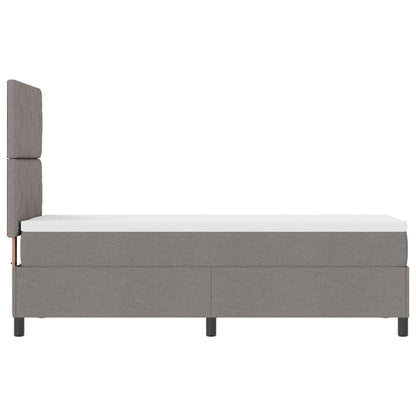 Boxspring bed met LED-stripverlichting Taupe 80 x 200 cm Stof