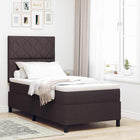 Boxspring bed 90x190 cm donkerbruin met hoofdeinde