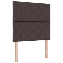Boxspring bed met hoofdeinde Donkerbruin 90 x 190 cm Stof