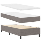 Boxspring bed taupe 100x200 cm stof