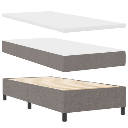 Boxspring bed met LED-stripverlichting Taupe 100 x 200 cm Stof