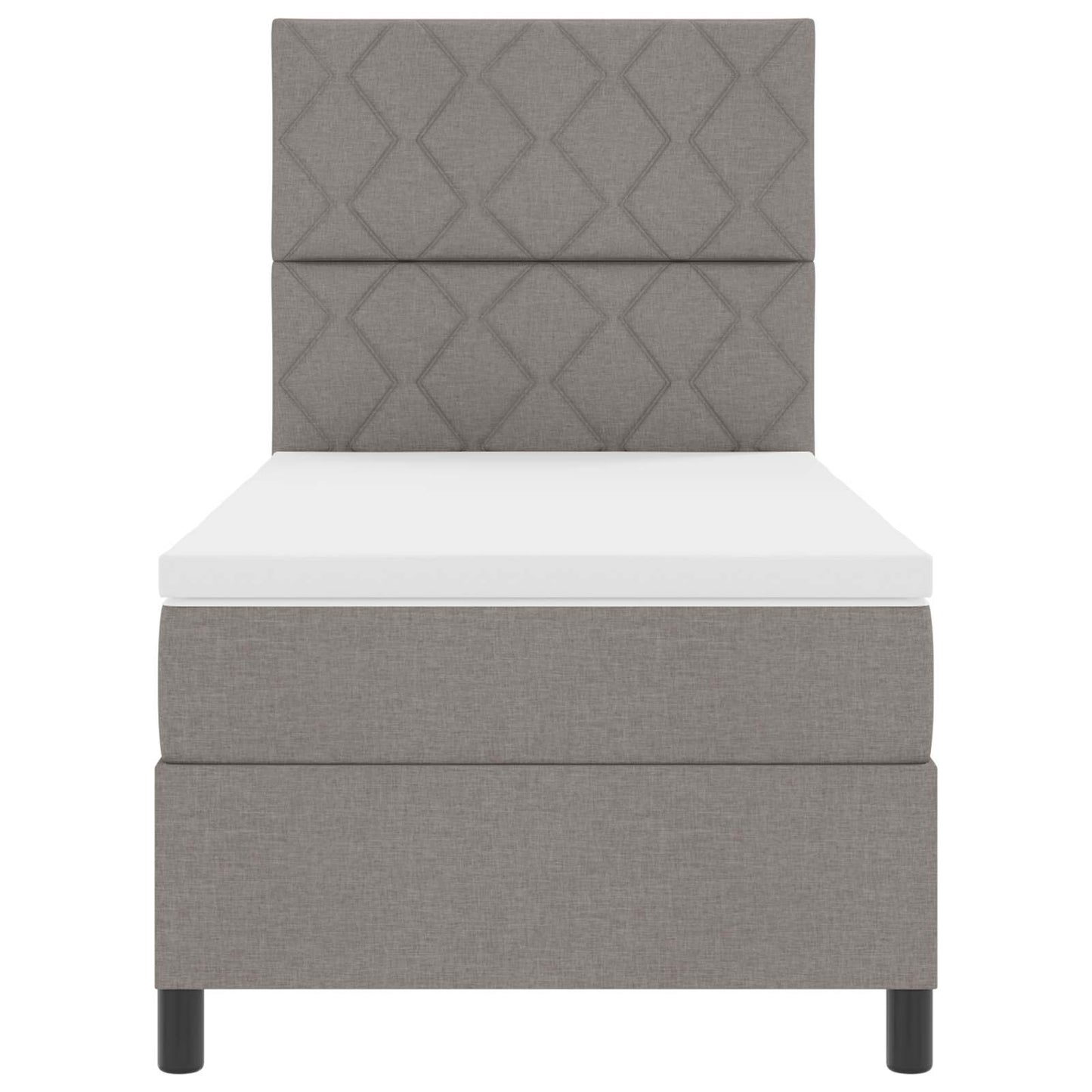 Boxspring bed met LED-stripverlichting Taupe 100 x 200 cm Stof