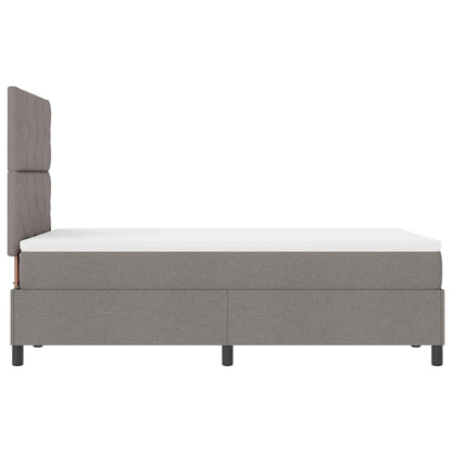 Boxspring bed met LED-stripverlichting Taupe 120 x 190 cm Stof