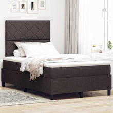 Boxspring bed met matras Donkerbruin 120 x 200 cm Stof