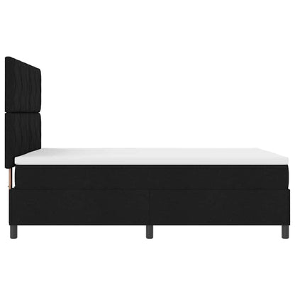 Boxspring bed met LED-stripverlichting Zwart 140 x 200 cm Stof