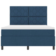 Boxspring bed 140x200 cm blauw met led-strip